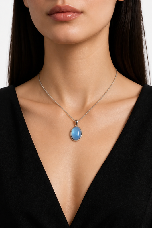 Aquamarine Pendant Necklace - NekokOi