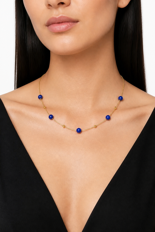 Lapis Lazuli S925 Silver Necklace - NekokOi