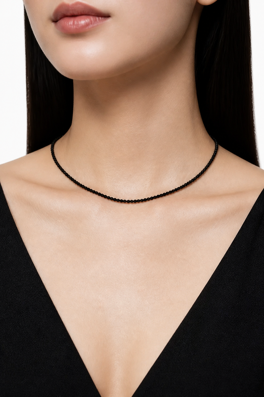 Black Spinel Baby Necklace - NekokOi
