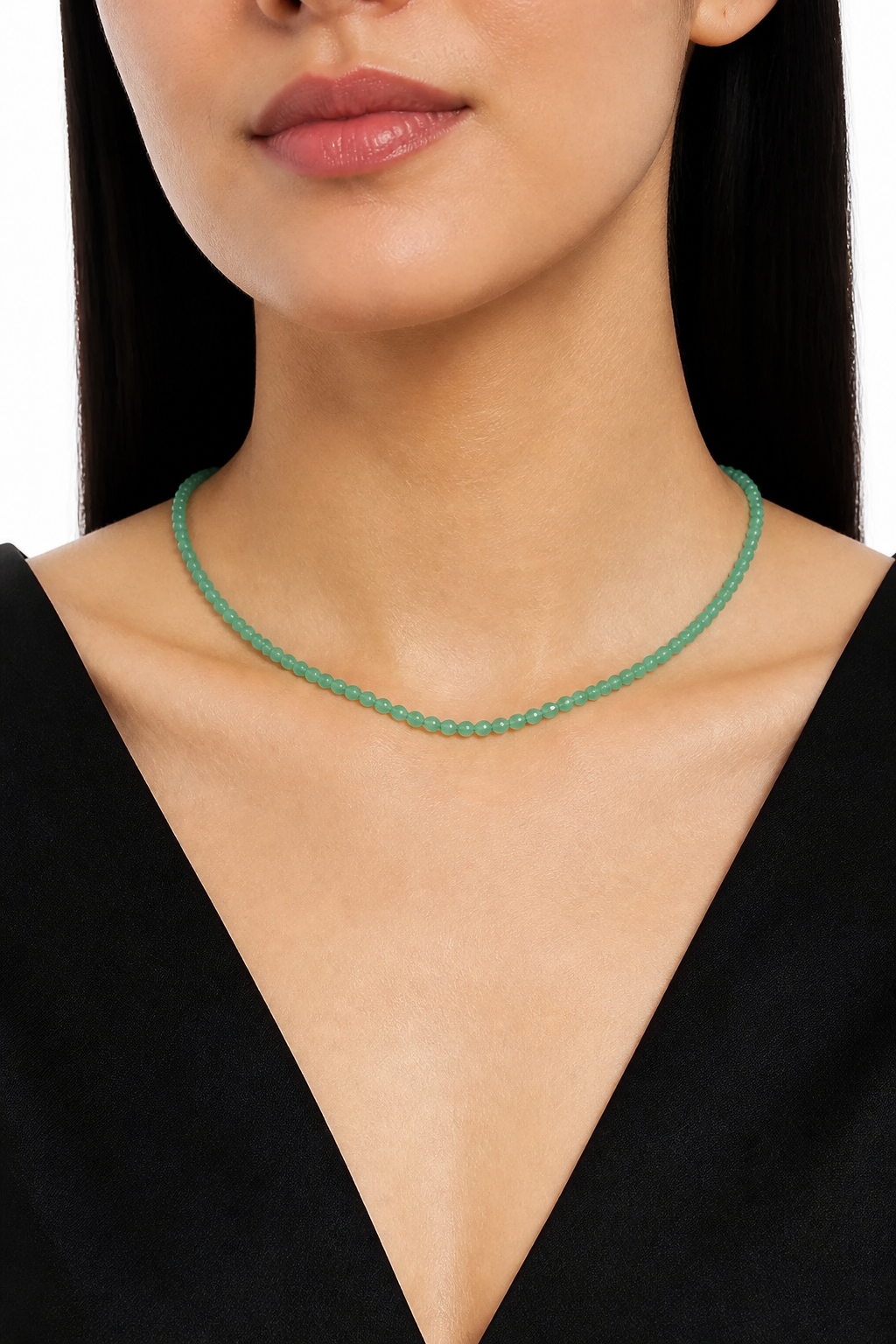 Green Angelite Baby Necklace - NekokOi