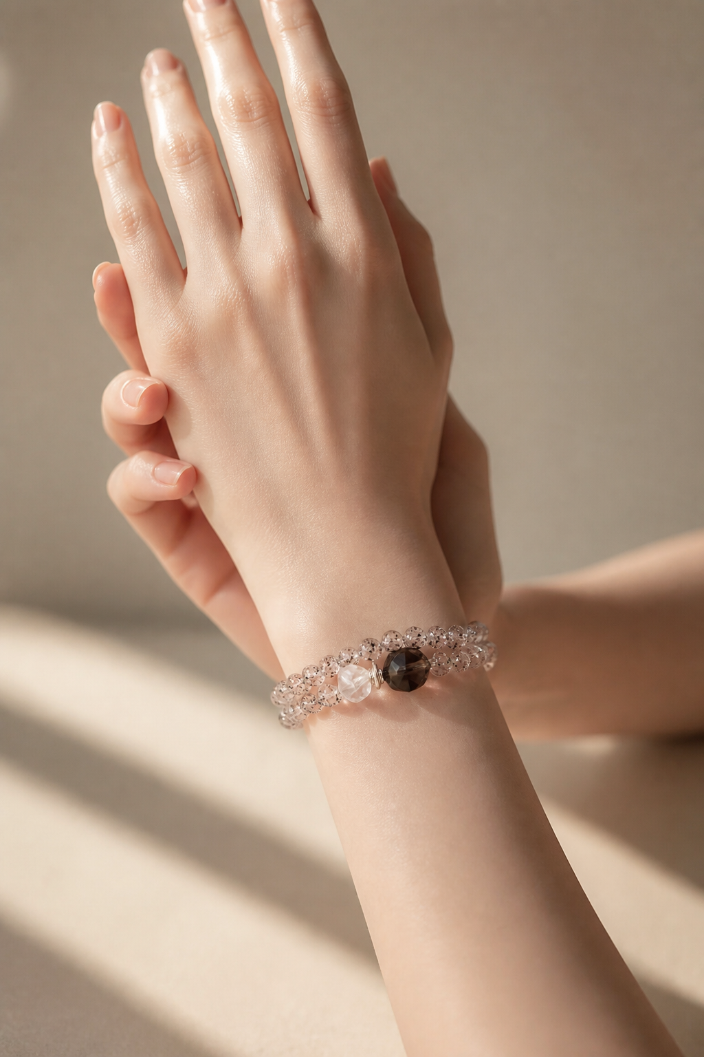 Golden Super Seven · Black Biotite Super Seven Double-Strand Bracelet - NekokOi