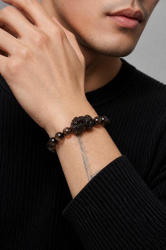 Smoky Quartz Pixiu Bracelet - NekokOi