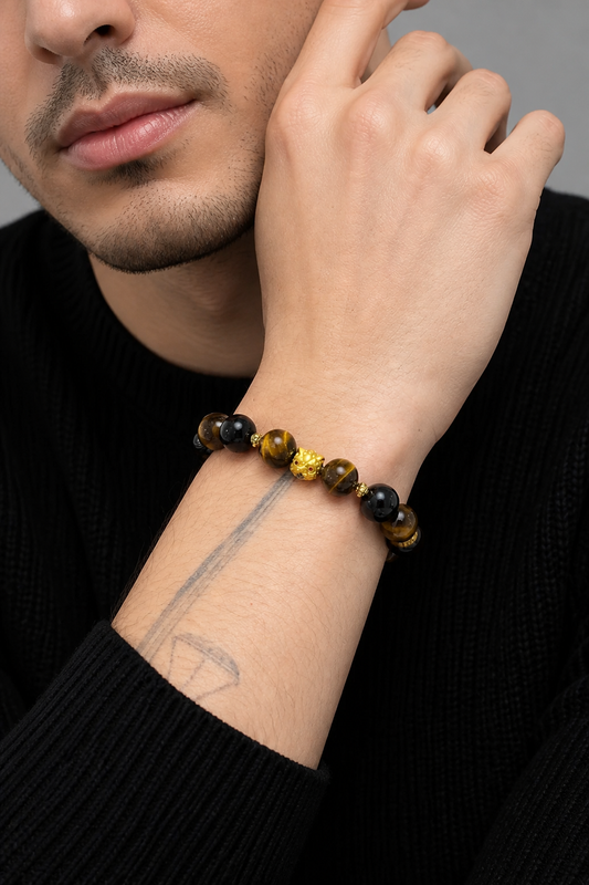 Men’s Golden Tiger’s Eye Bracelet - NekokOi