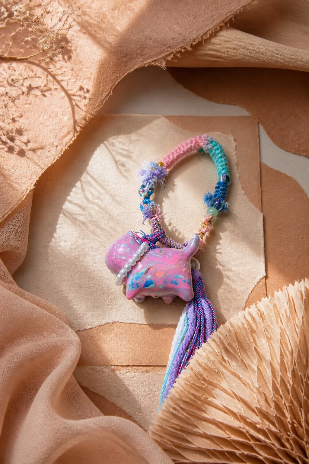 Handcrafted Lacquer Cat Pendant – Artistic & Auspicious - NekokOi