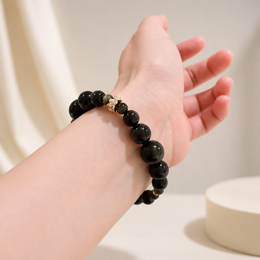 Golden Obsidian Bracelet - NekokOi