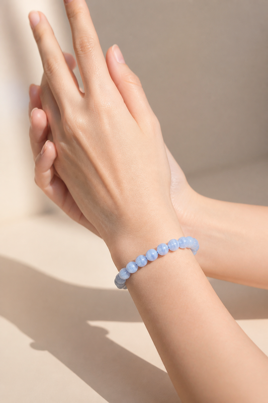 Blue Lace Agate Bracelet - NekokOi