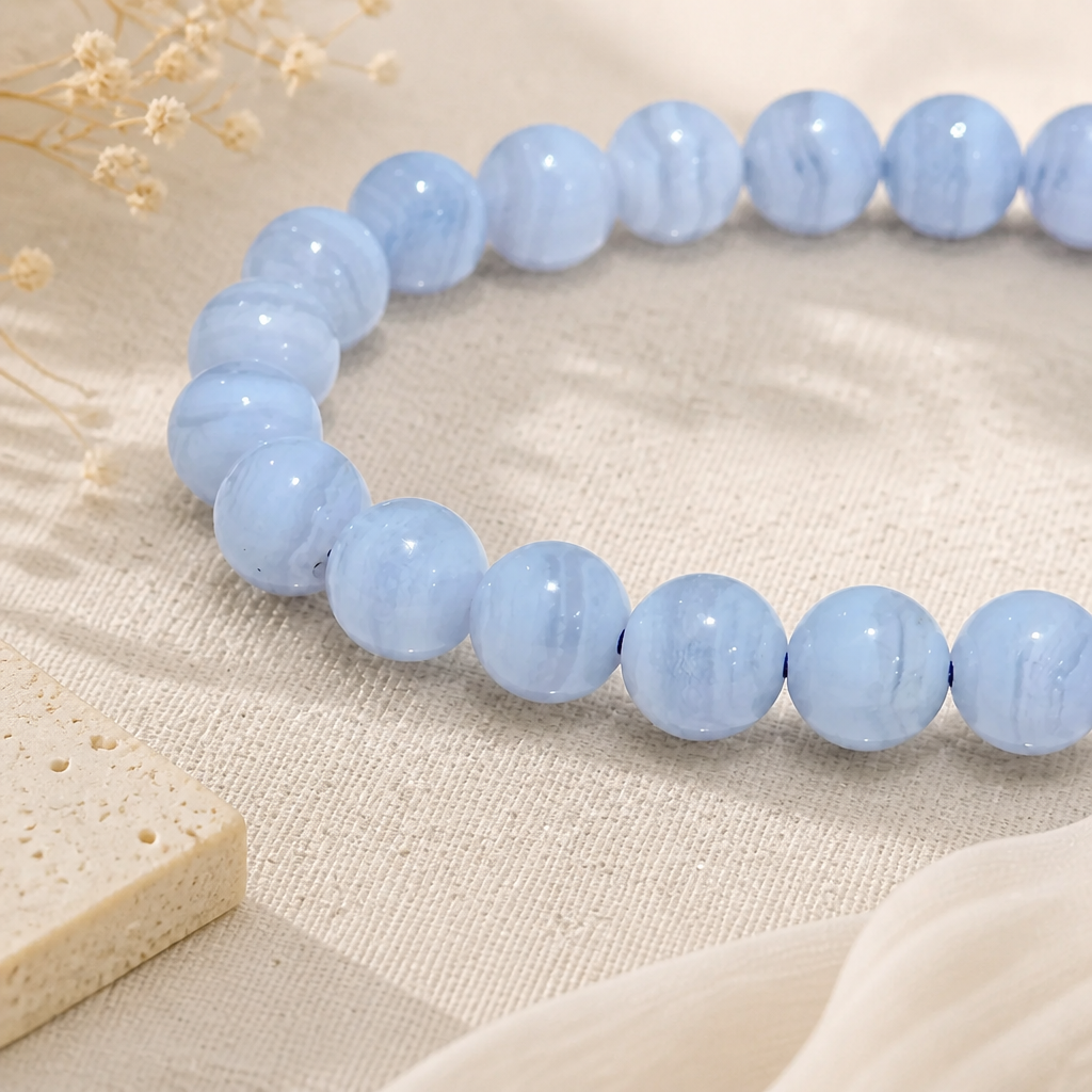 Blue Lace Agate Bracelet - NekokOi