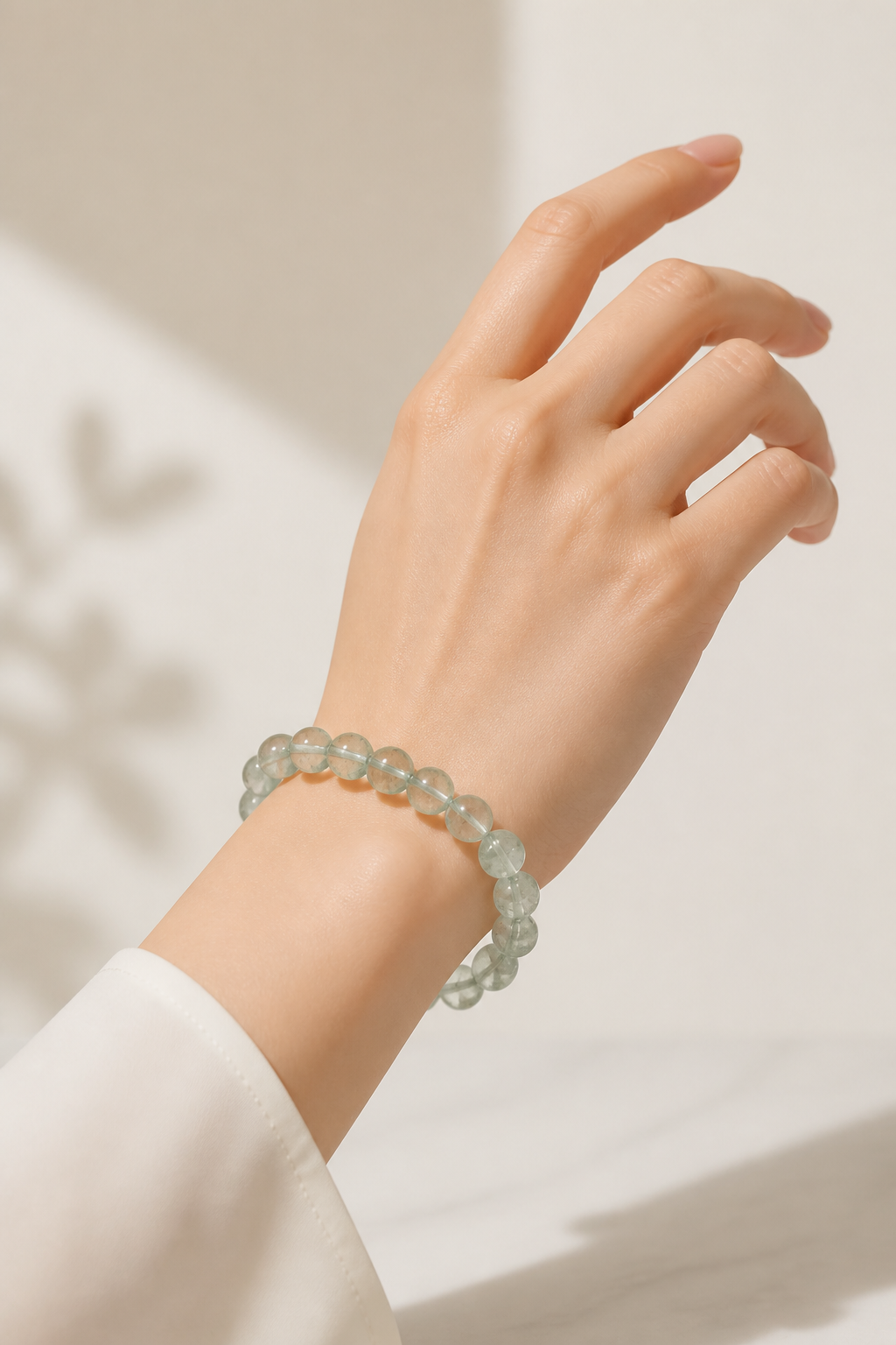 Layered Green Phantom Quartz Bracelet