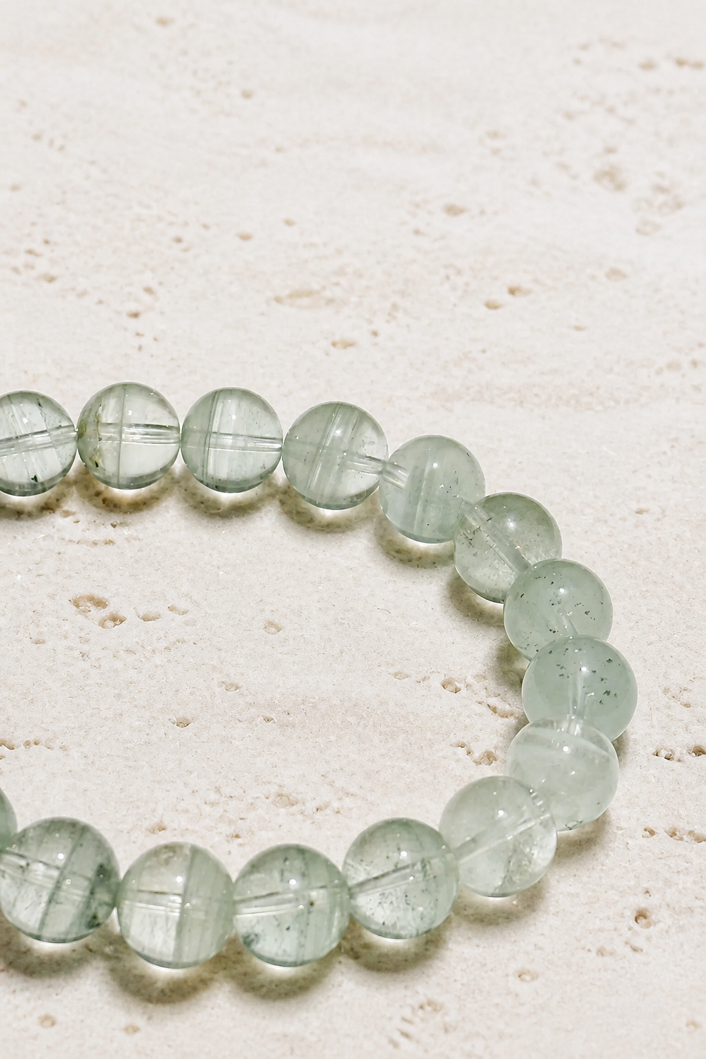 Layered Green Phantom Quartz Bracelet