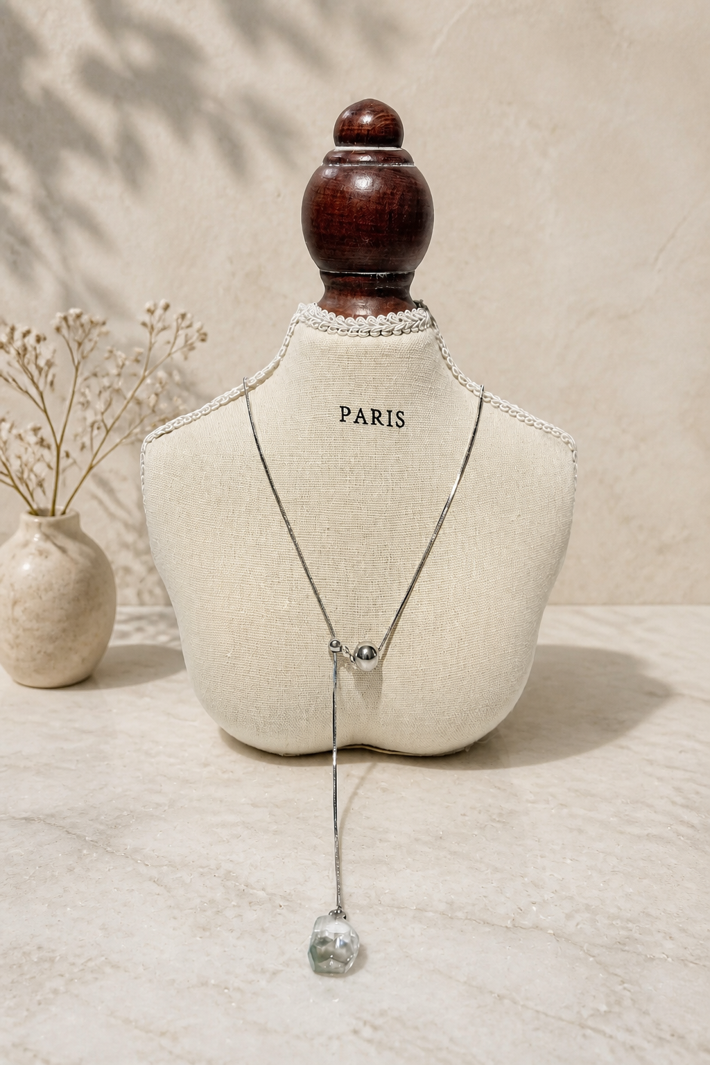 Transform Your Look with the Titanium Steel Green Phantom Quartz Necklace