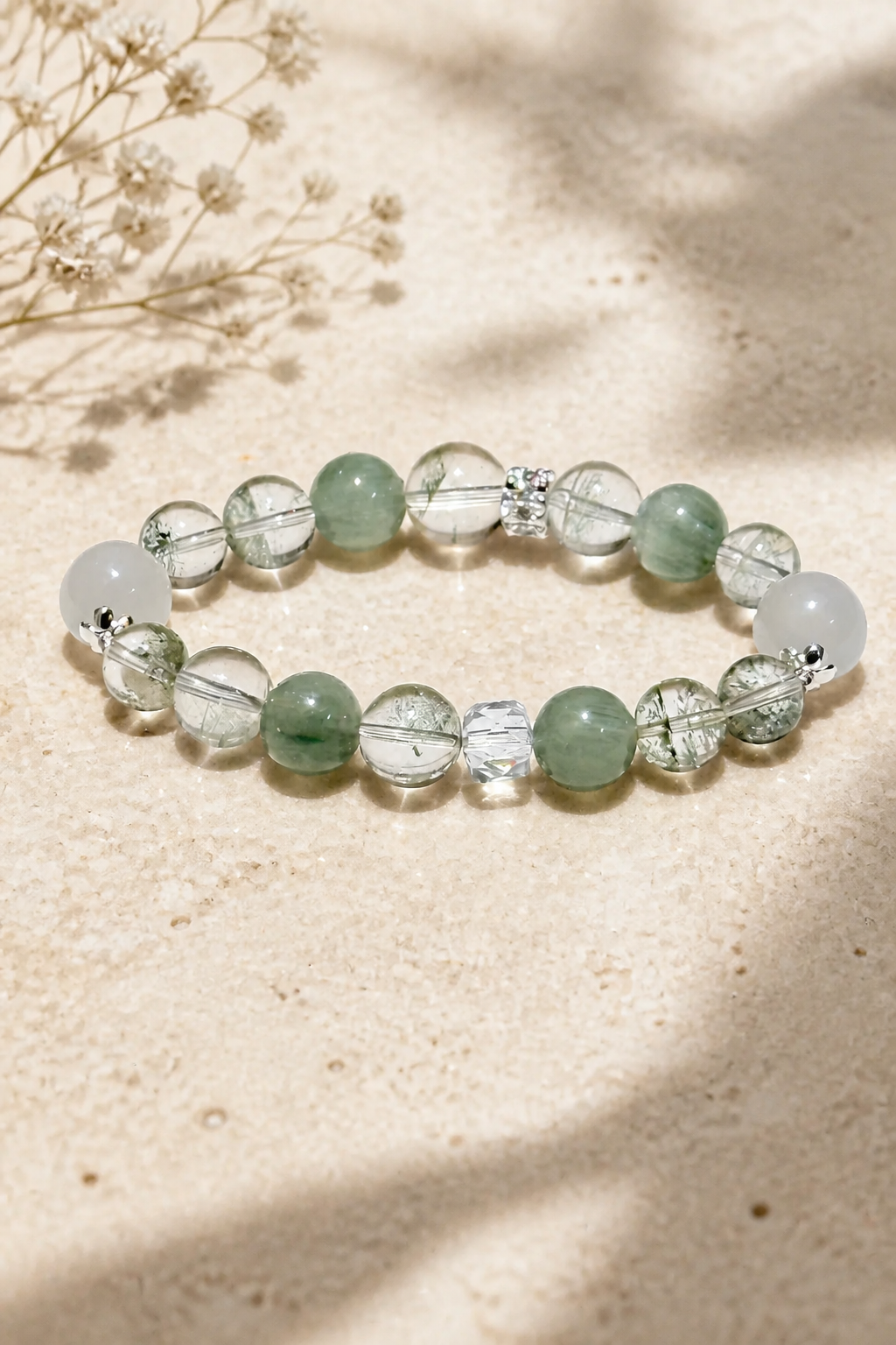 Green Quartz Moonstone Bracelet - Elevate Your Style with Handcrafted Elegance