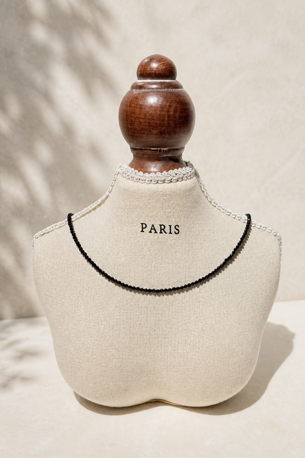 Elegant Black Spinel Baby Necklace for Strength and Protection