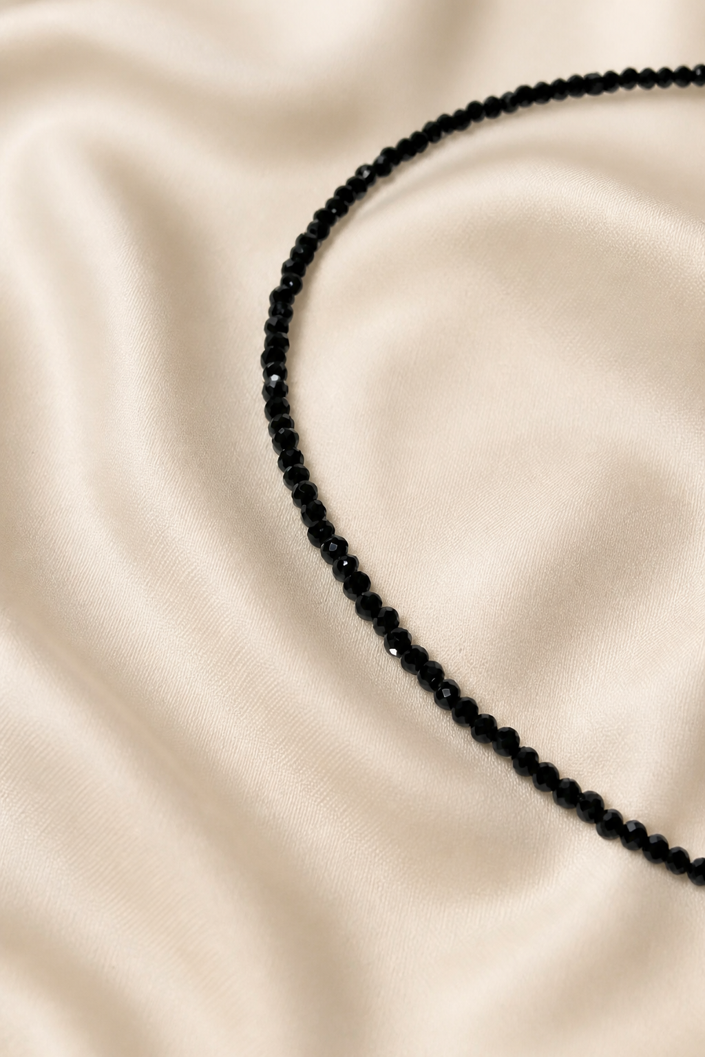 Elegant Black Spinel Baby Necklace for Strength and Protection