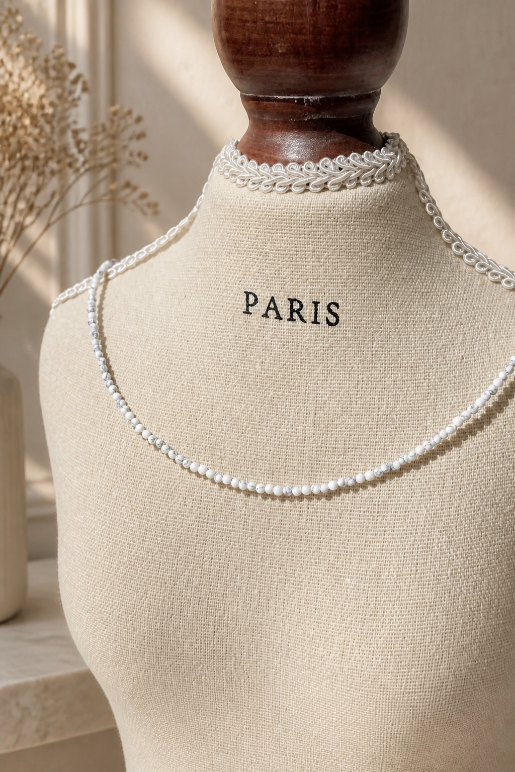Howlite Baby Necklace for Calmness and Mindfulness