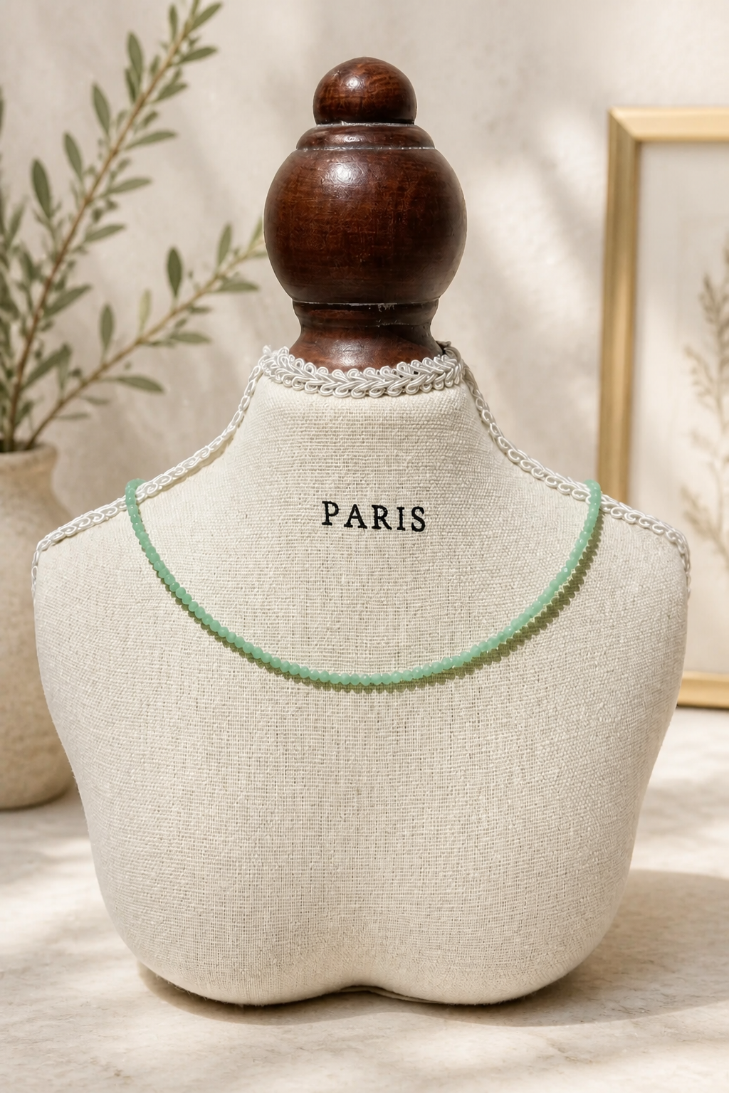 Serenity & Compassion: Green Angelite Baby Necklace for Inner Peace