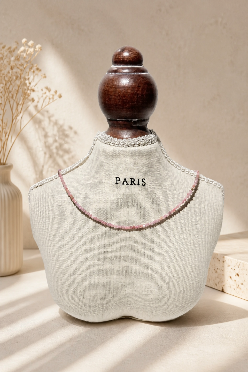 Delicate Pink Tourmaline Baby Necklace for Love & Joy