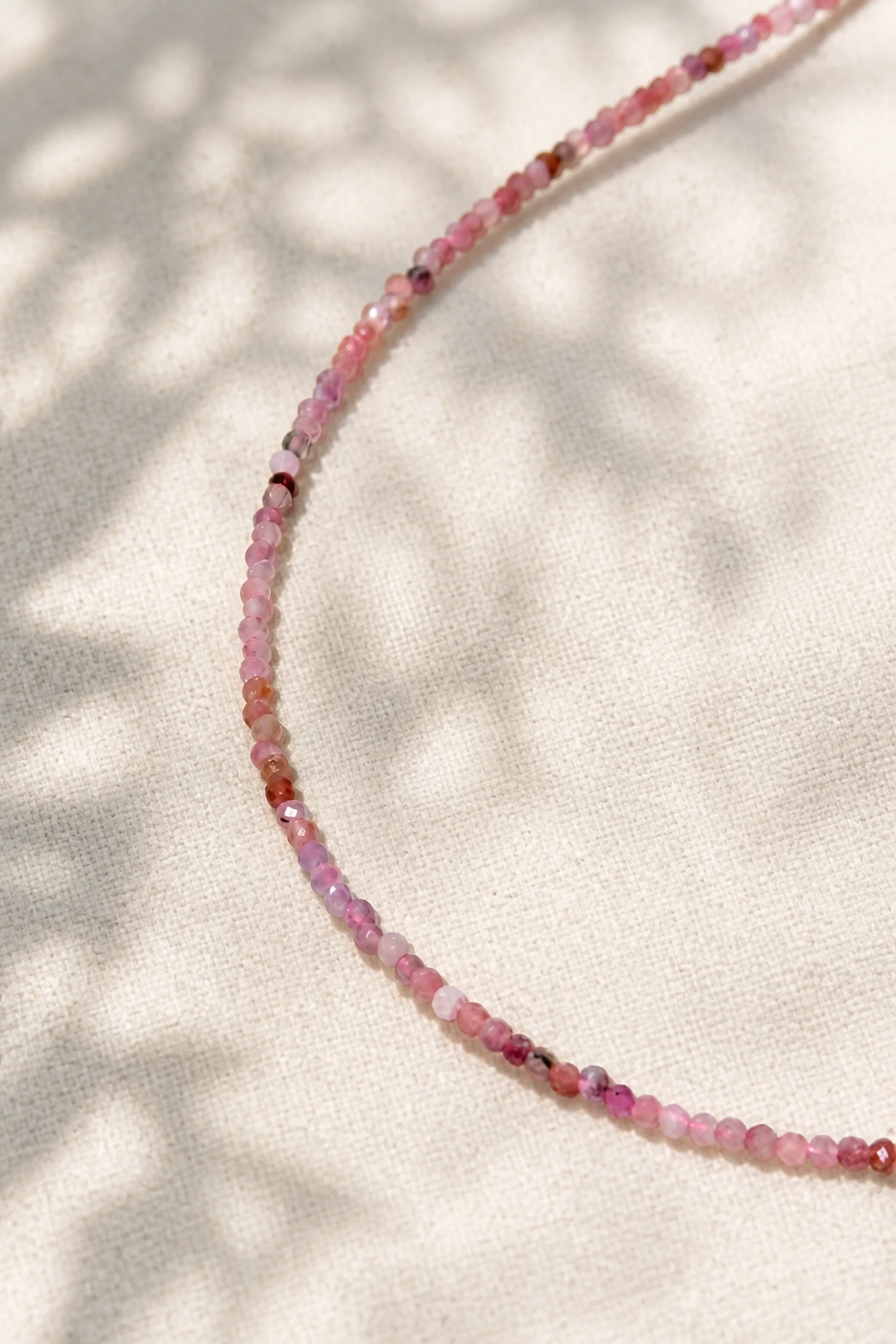 Delicate Pink Tourmaline Baby Necklace for Love & Joy