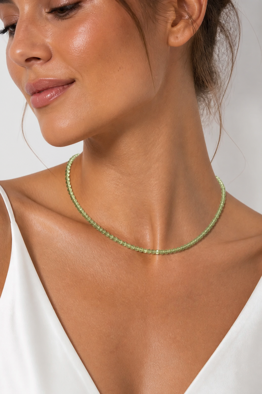 Enchanting Olivine Baby Necklace - Transformative Charm of Luck & Renewal