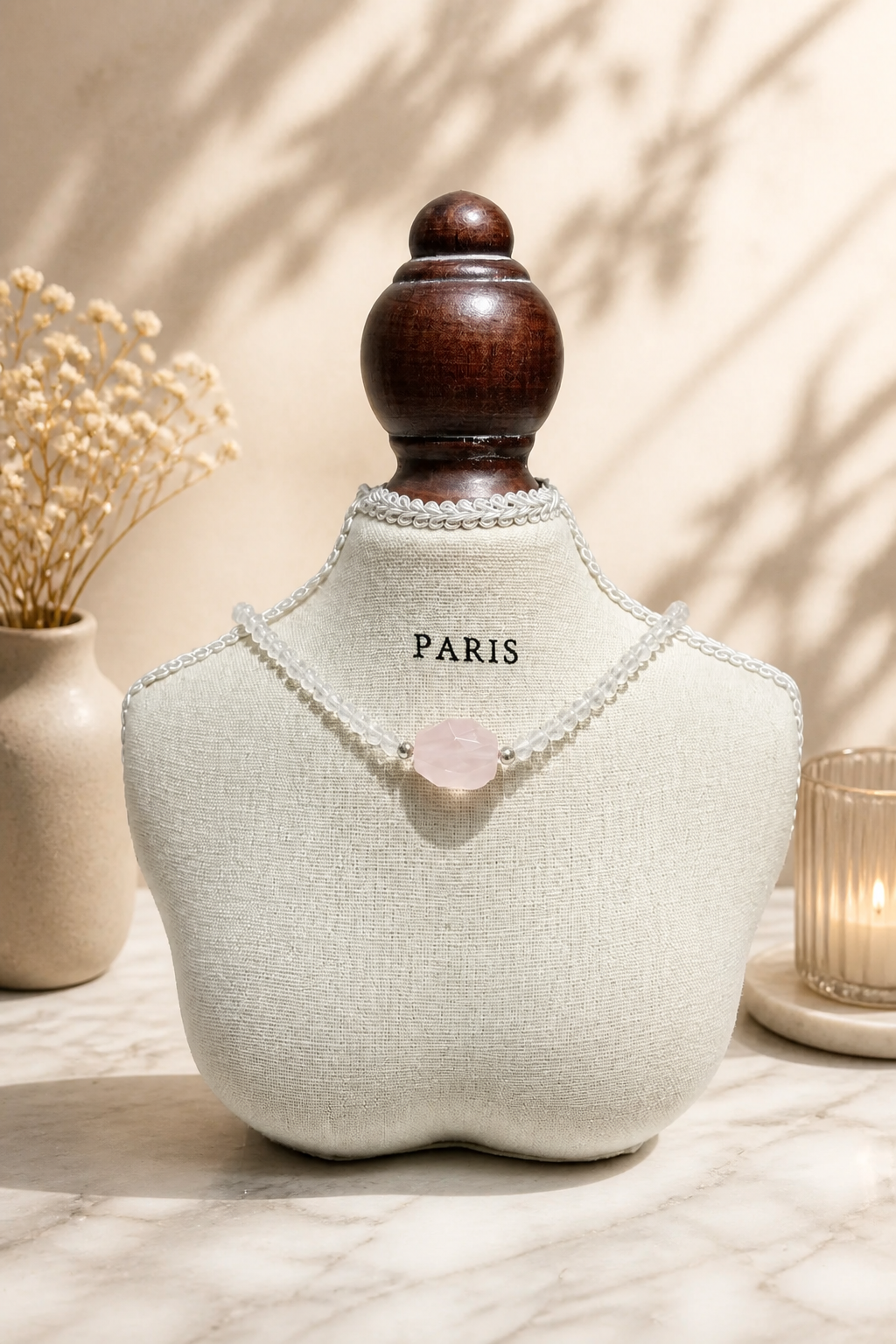 Grapefruit Pink Quartz Necklace - The Perfect Blend of Elegance and Emotional Healing