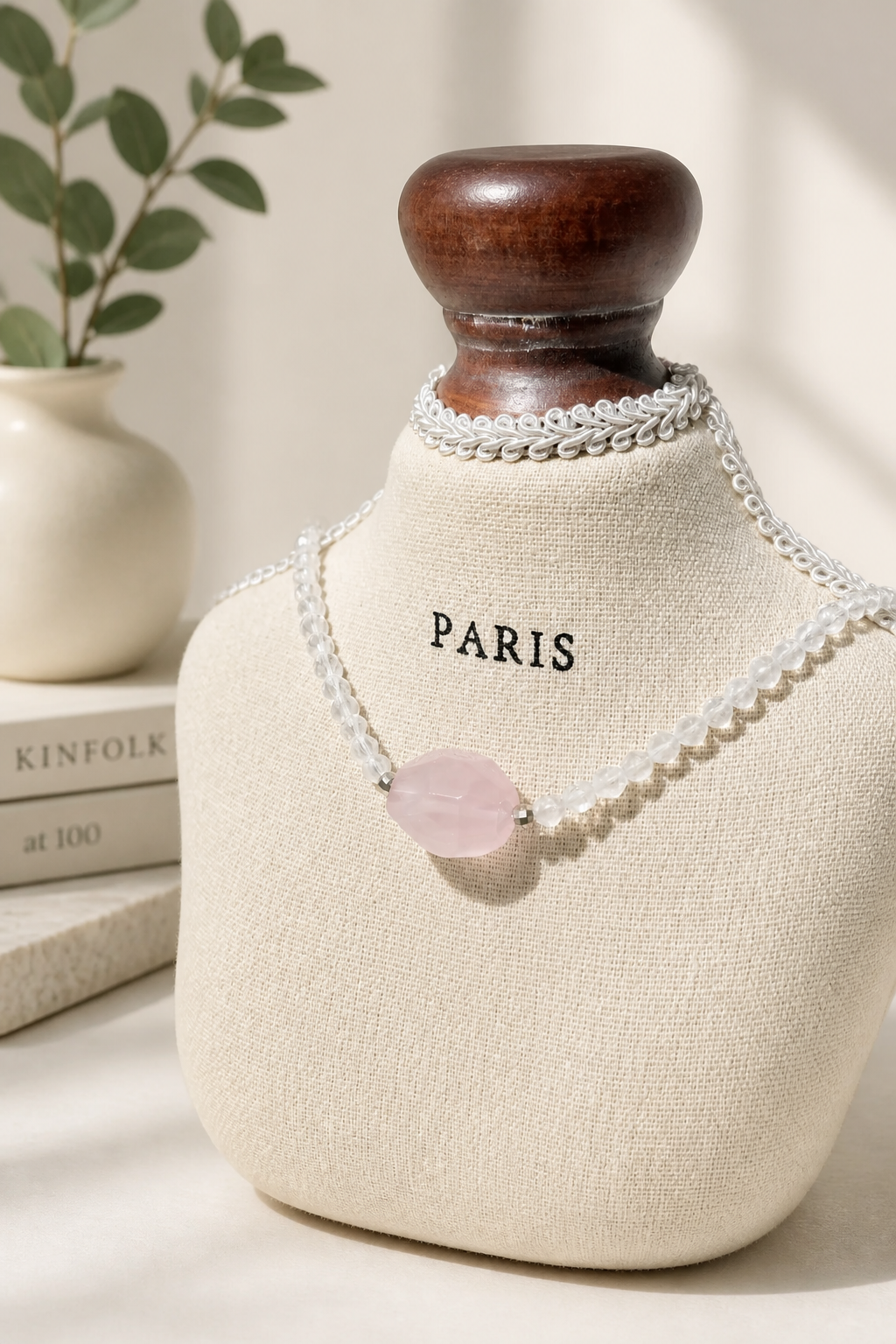 Grapefruit Pink Quartz Necklace - The Perfect Blend of Elegance and Emotional Healing