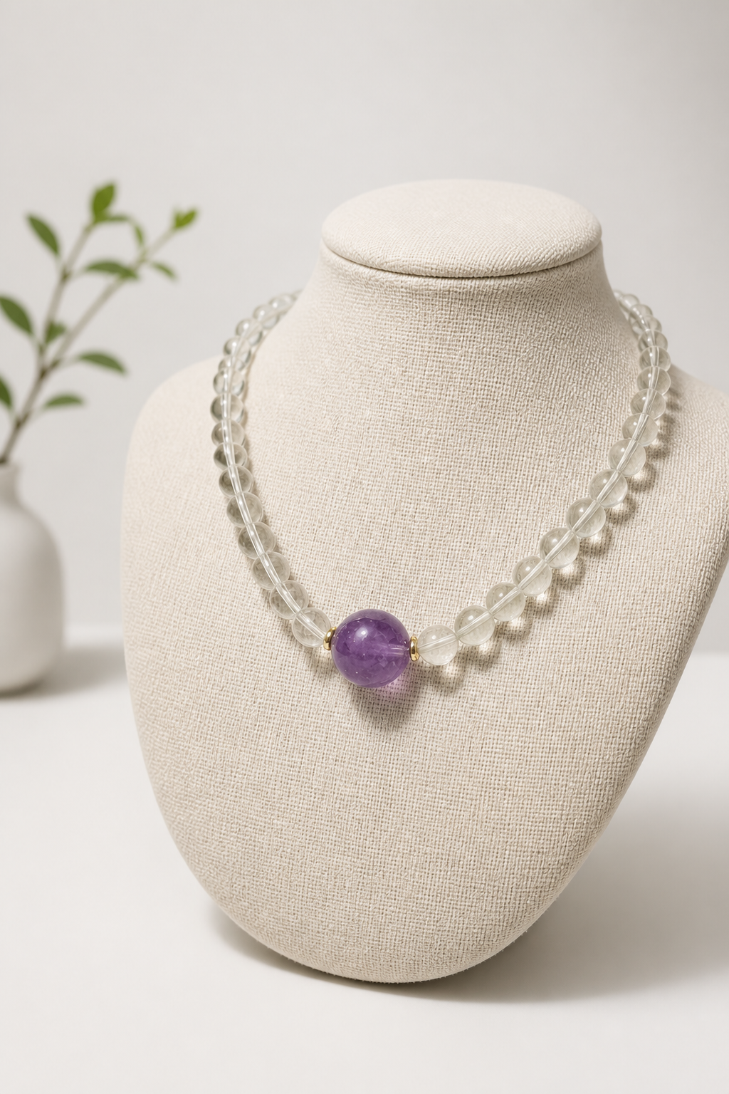 Transformative Purple Super Seven Necklace for Abundance and Spiritual Growth