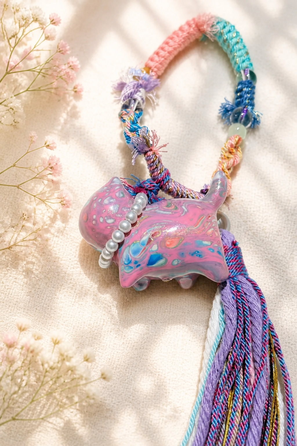 Handcrafted Lacquer Cat Pendant: A Touch of Artistry and Good Fortune