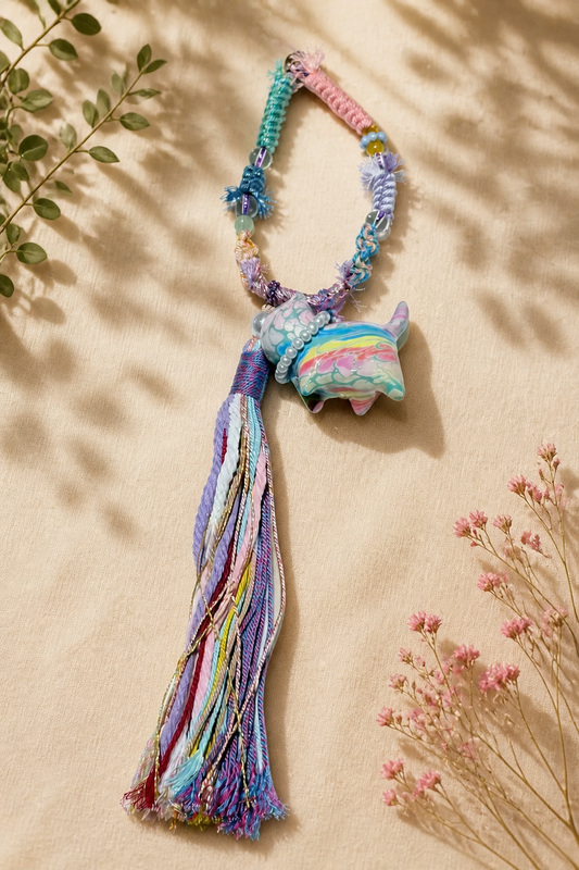 Handcrafted Lacquer Cat Pendant – Your Joyful Charm of Luck and Protection