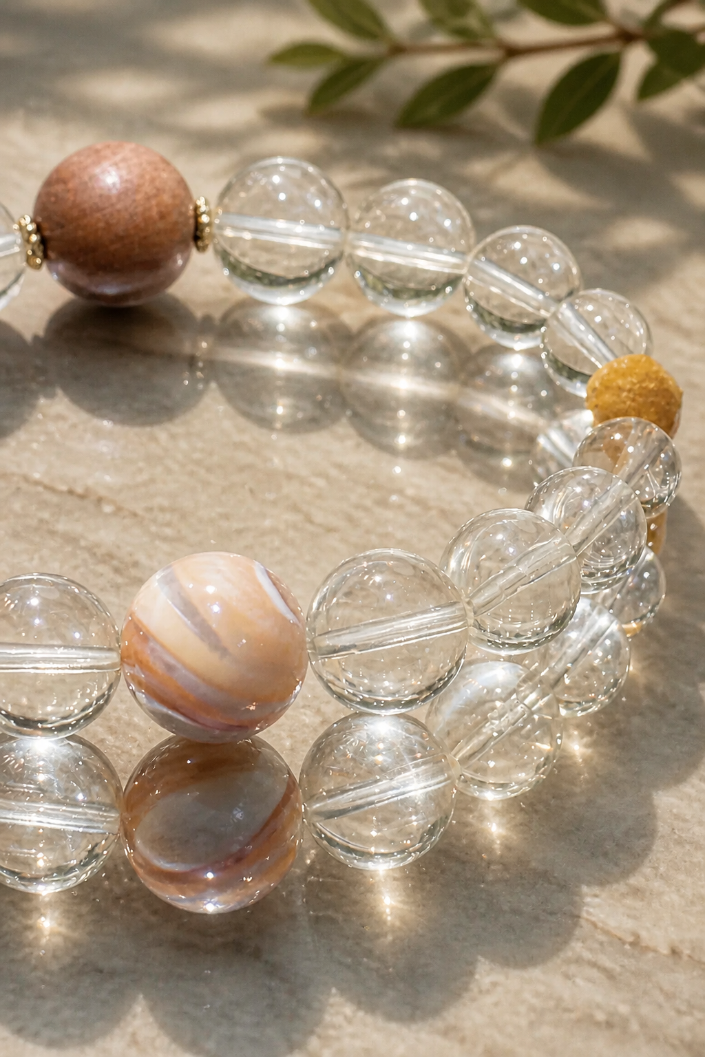 Lemon Citrine · Sandalwood · Golden Shell Bracelet