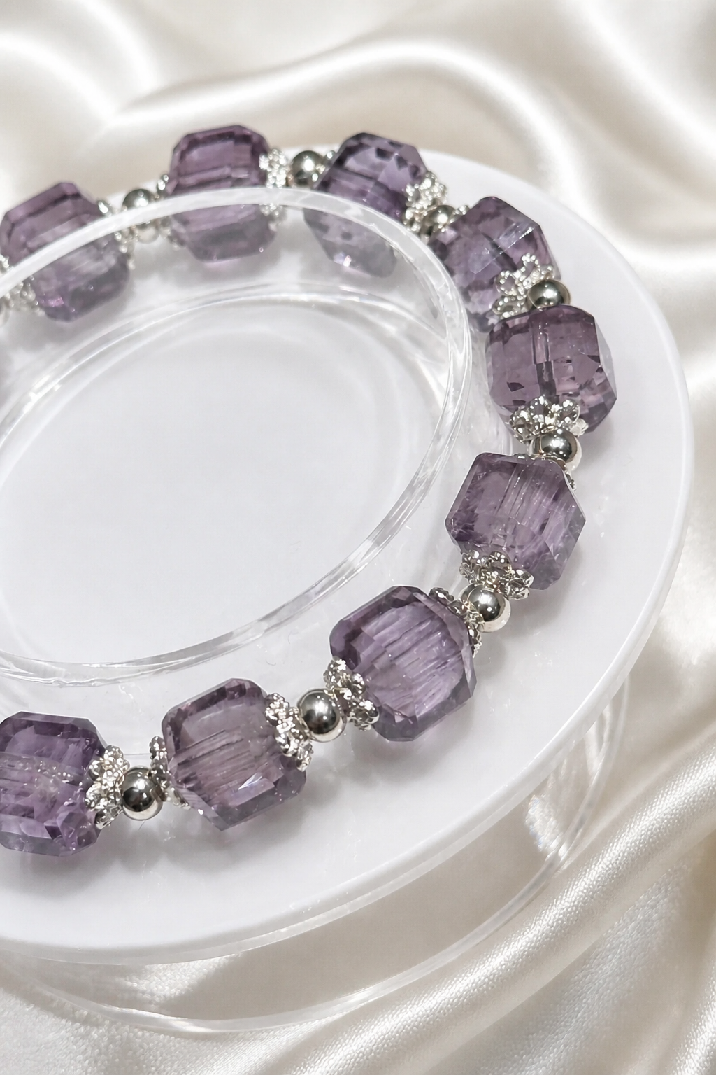 Faceted Lavender Amethyst Elegance Bracelet