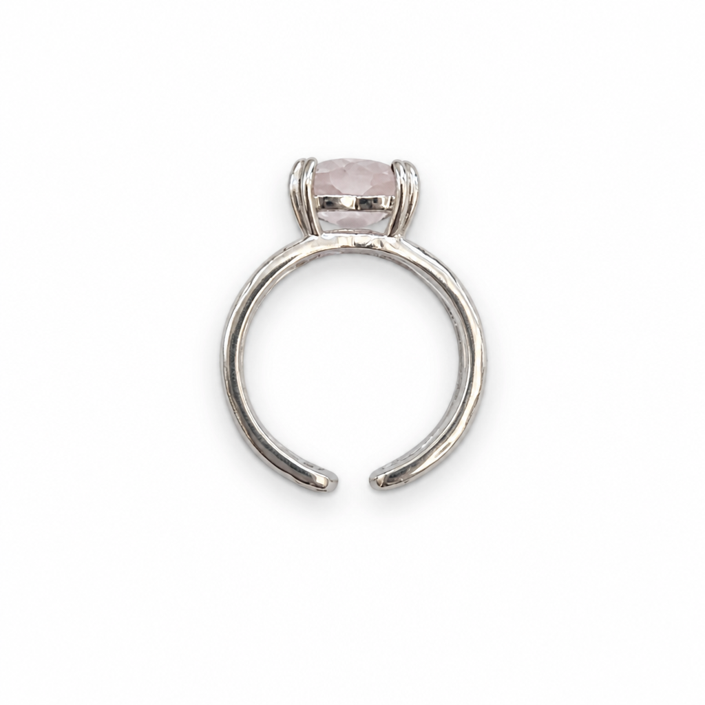 Rose Quartz Heart Ring