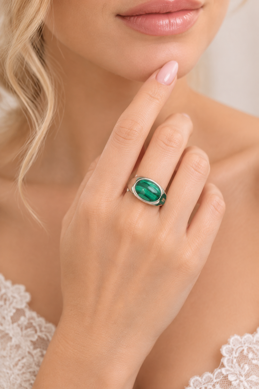 Malachite S925 Silver Ring