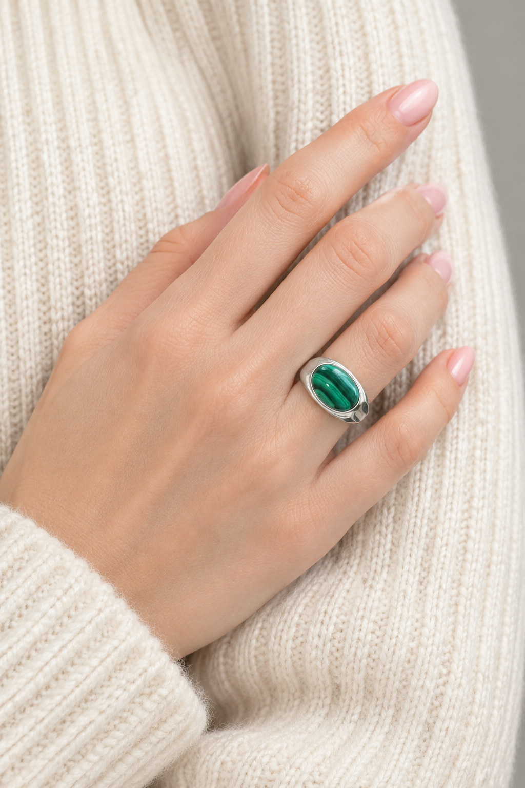 Malachite S925 Silver Ring