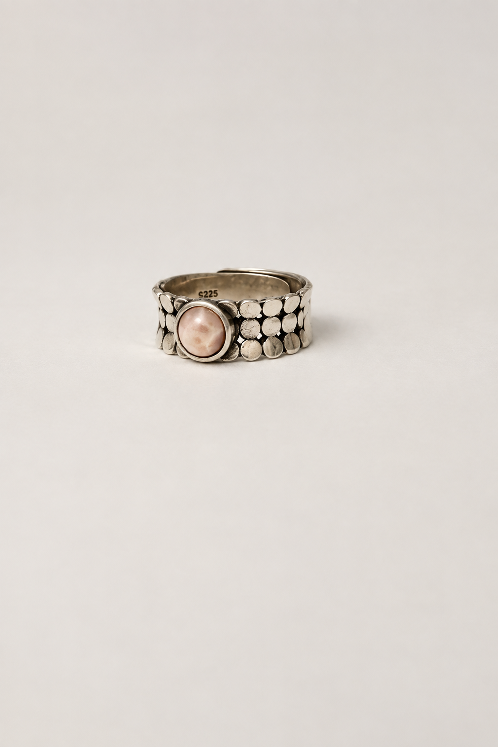 Pink Larimar S925 Adjustable Ring