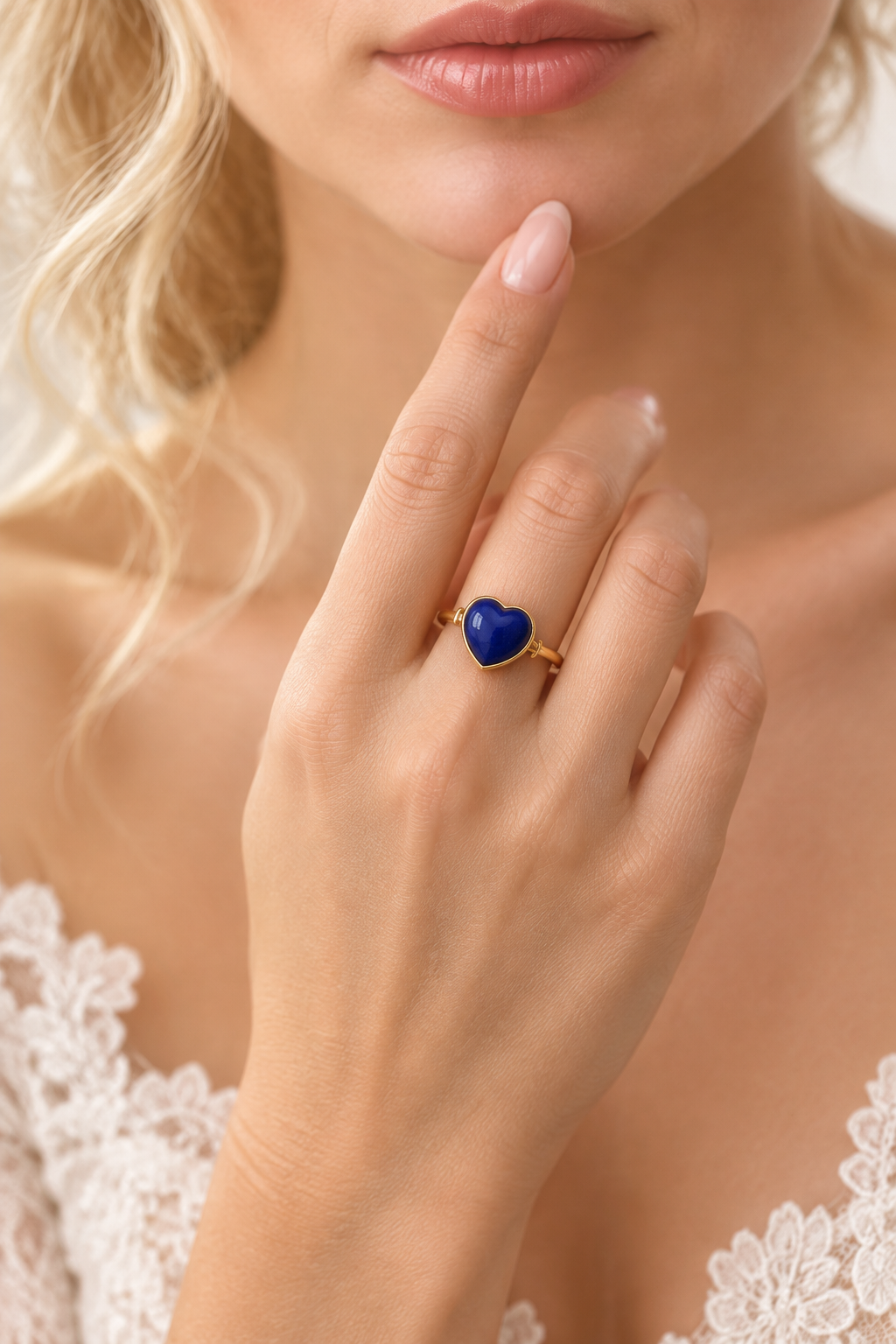 Lapis Lazuli Heart Ring