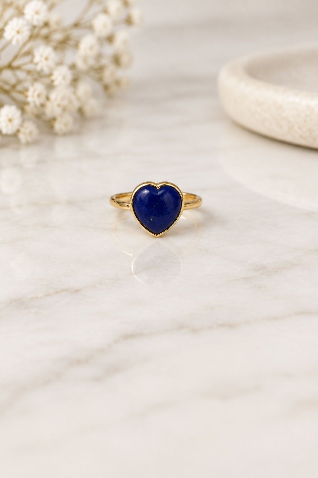 Lapis Lazuli Heart Ring