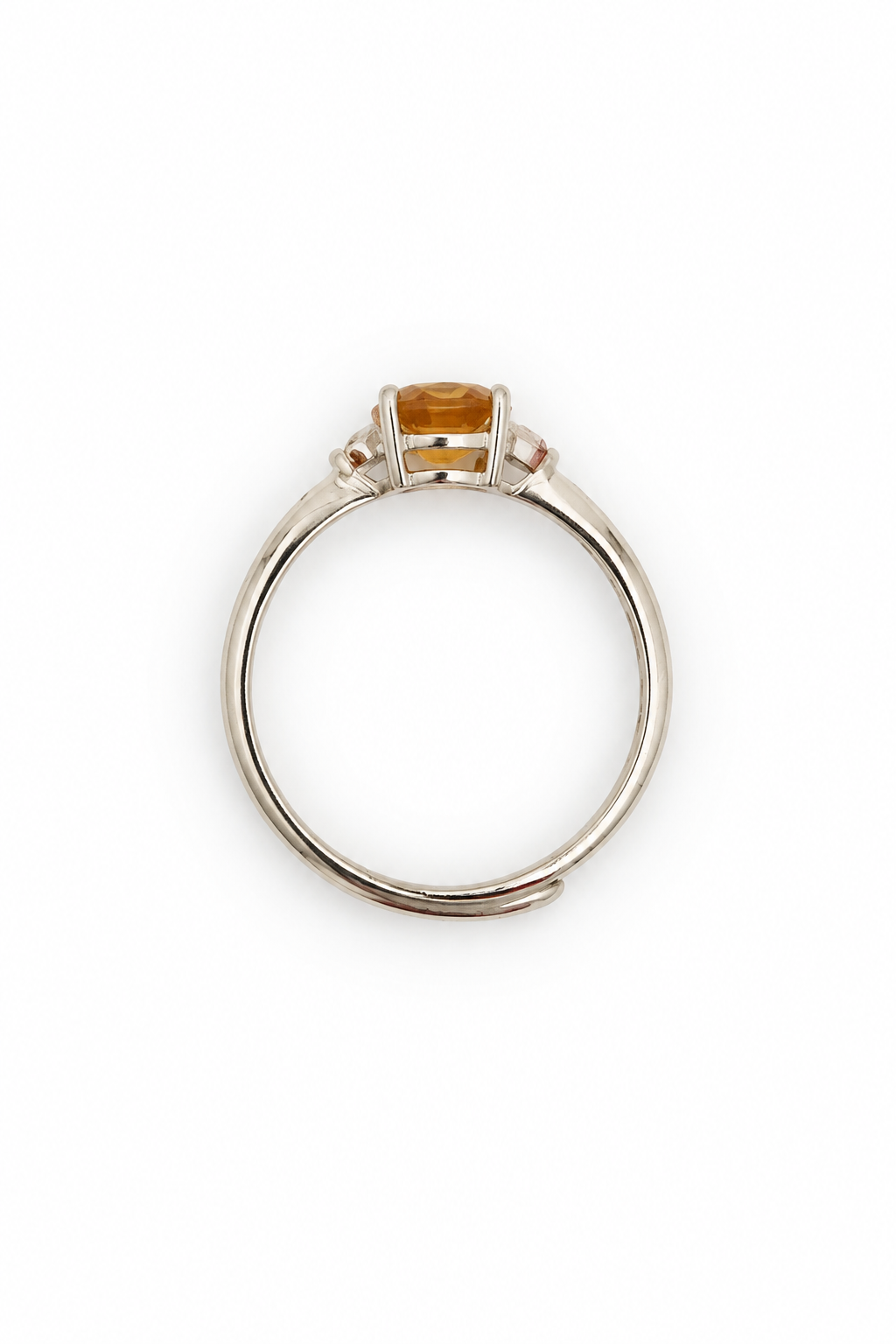 Brazilian Citrine S925 Adjustable Ring