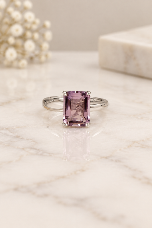 Amethyst S925 Adjustable Ring