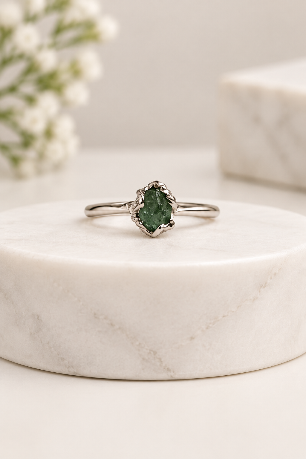 Blue Tourmaline S925 Adjustable Ring
