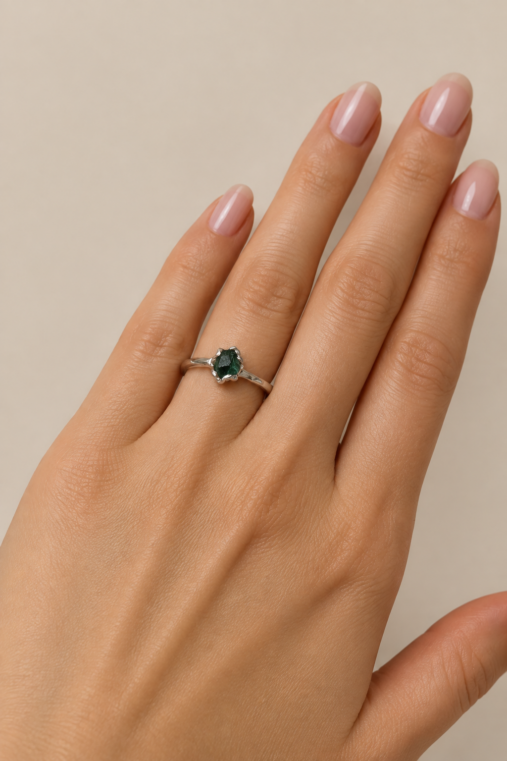 Blue Tourmaline S925 Adjustable Ring