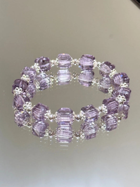 Faceted Lavender Amethyst Elegance Bracelet