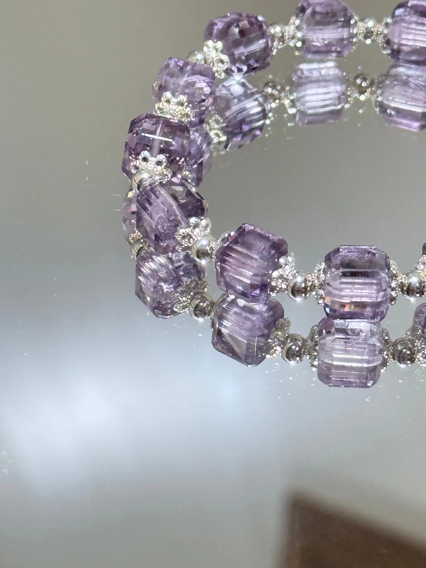 Faceted Lavender Amethyst Elegance Bracelet
