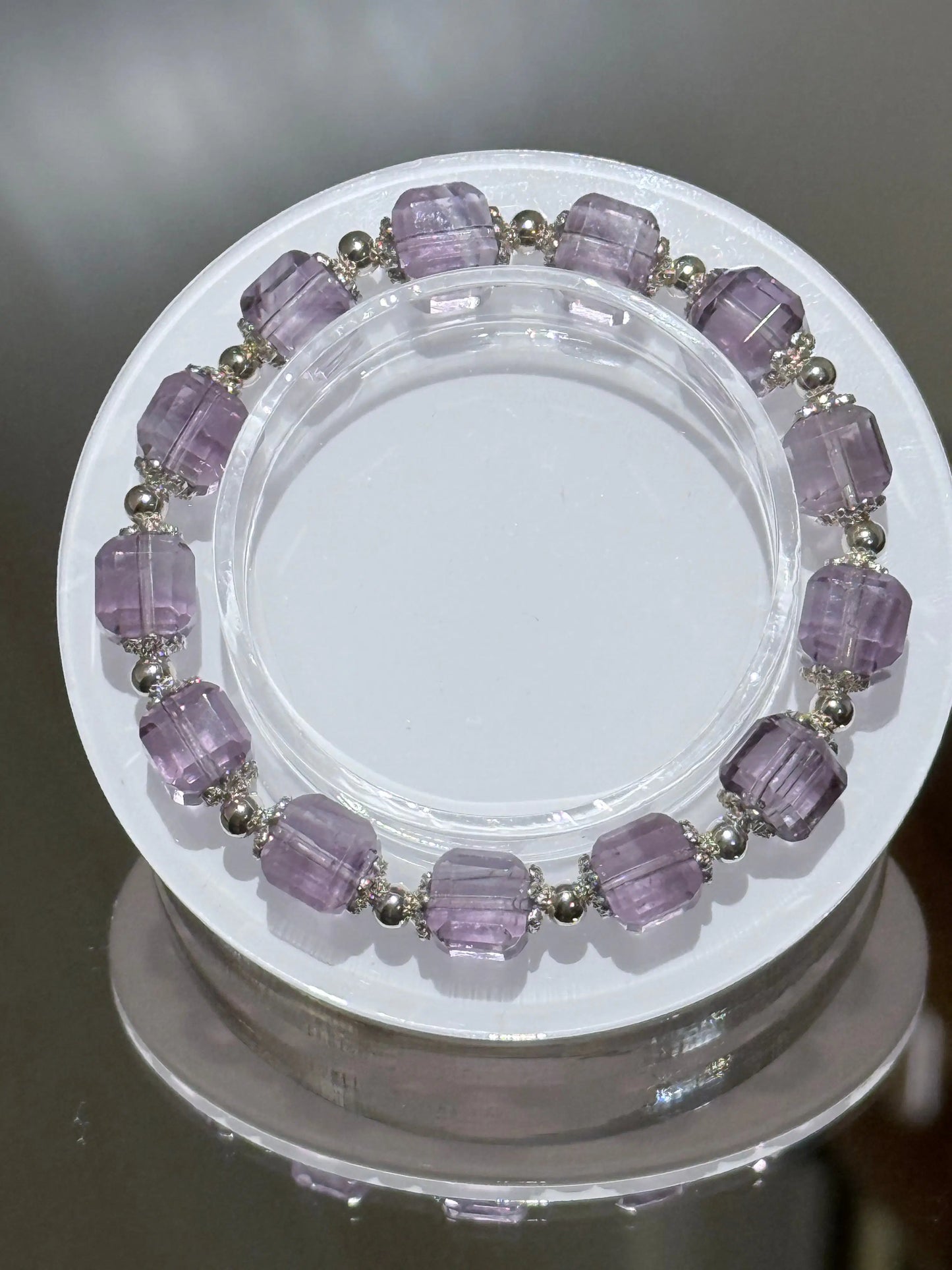 Faceted Lavender Amethyst Elegance Bracelet