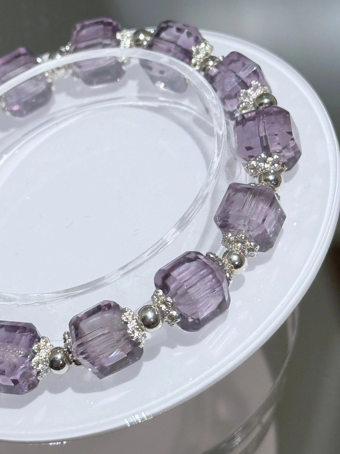 Faceted Lavender Amethyst Elegance Bracelet