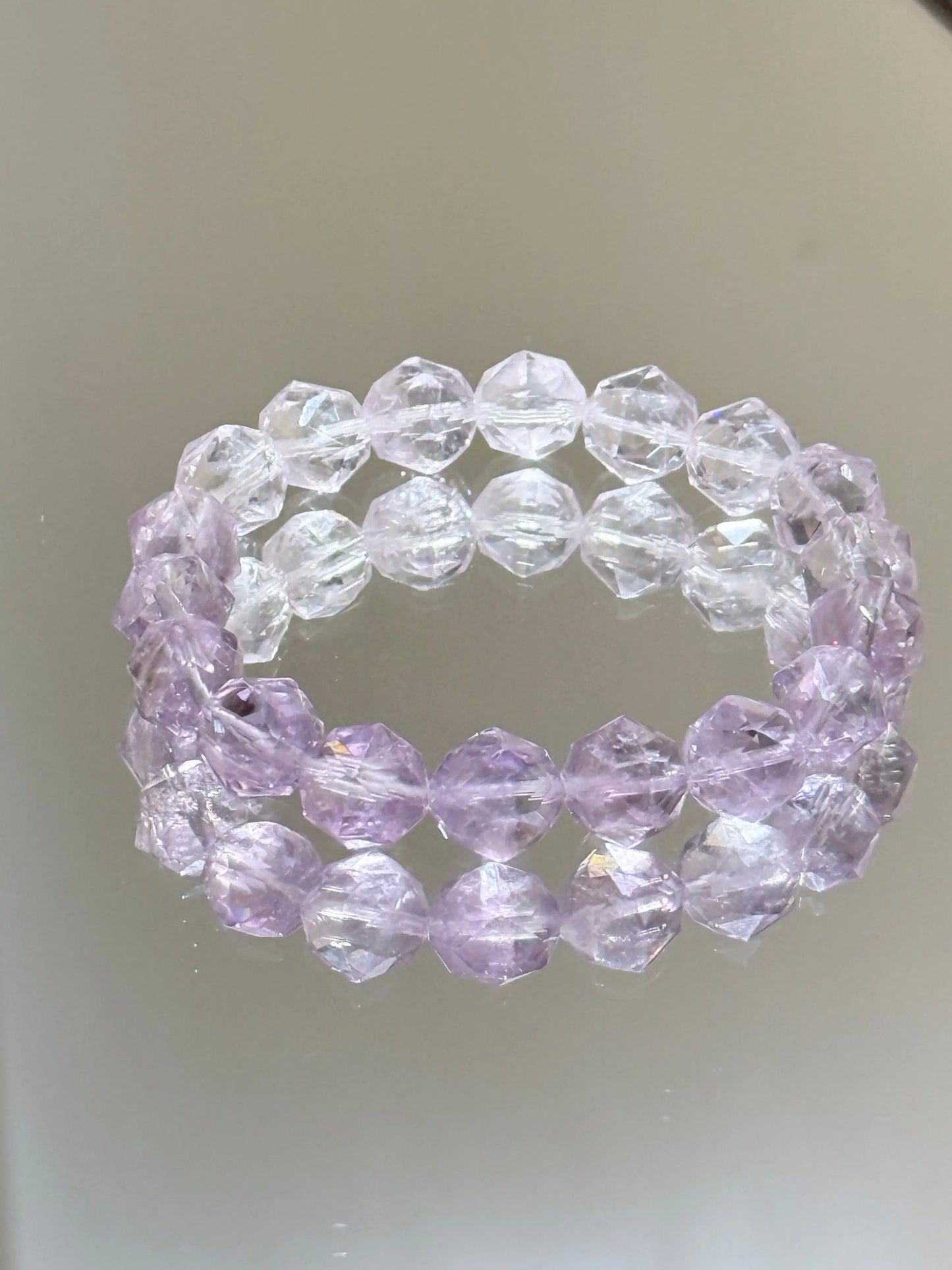 Light Lavender Faceted Amethyst Bracelet