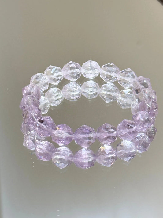 Light Lavender Faceted Amethyst Bracelet