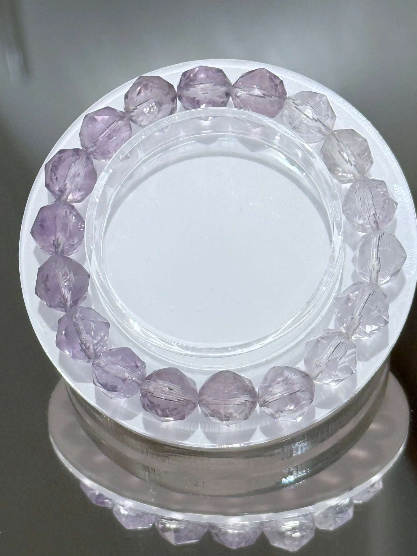 Light Lavender Faceted Amethyst Bracelet