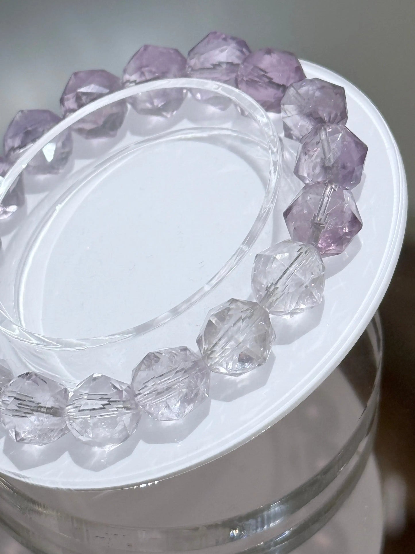 Light Lavender Faceted Amethyst Bracelet